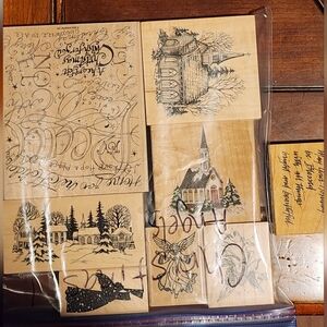 Stampin' Up! Holiday Peace Wooden Stamp Set